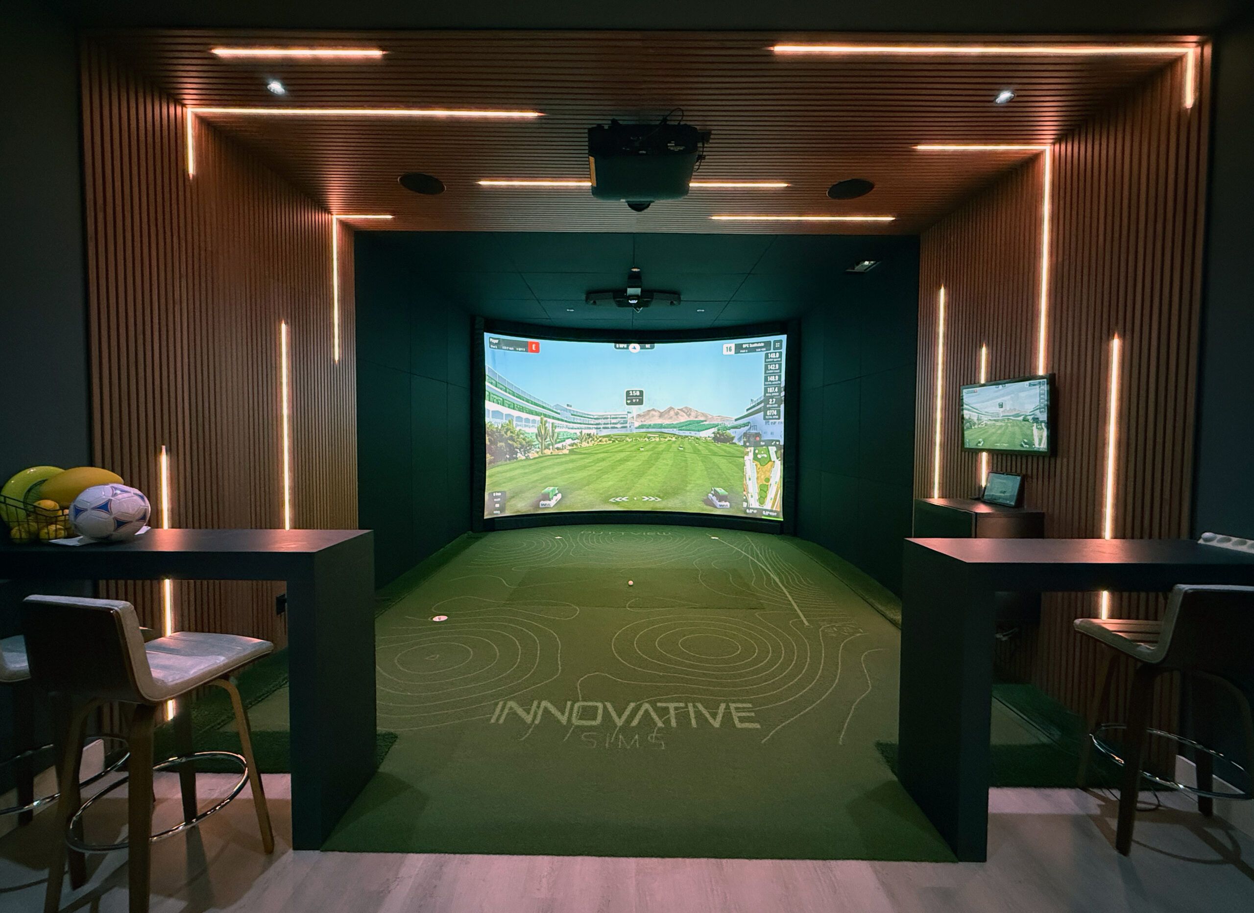 Tampa Game Room golf simulator, 2026 CE Pro Home of the Year Gold Award